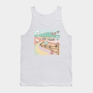 kawaii autumn landscape Tank Top